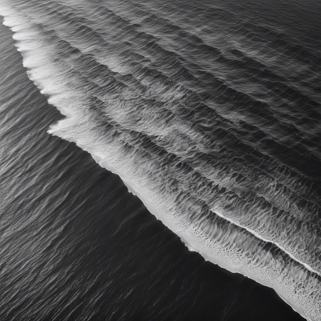 a wave is seen from above the water
