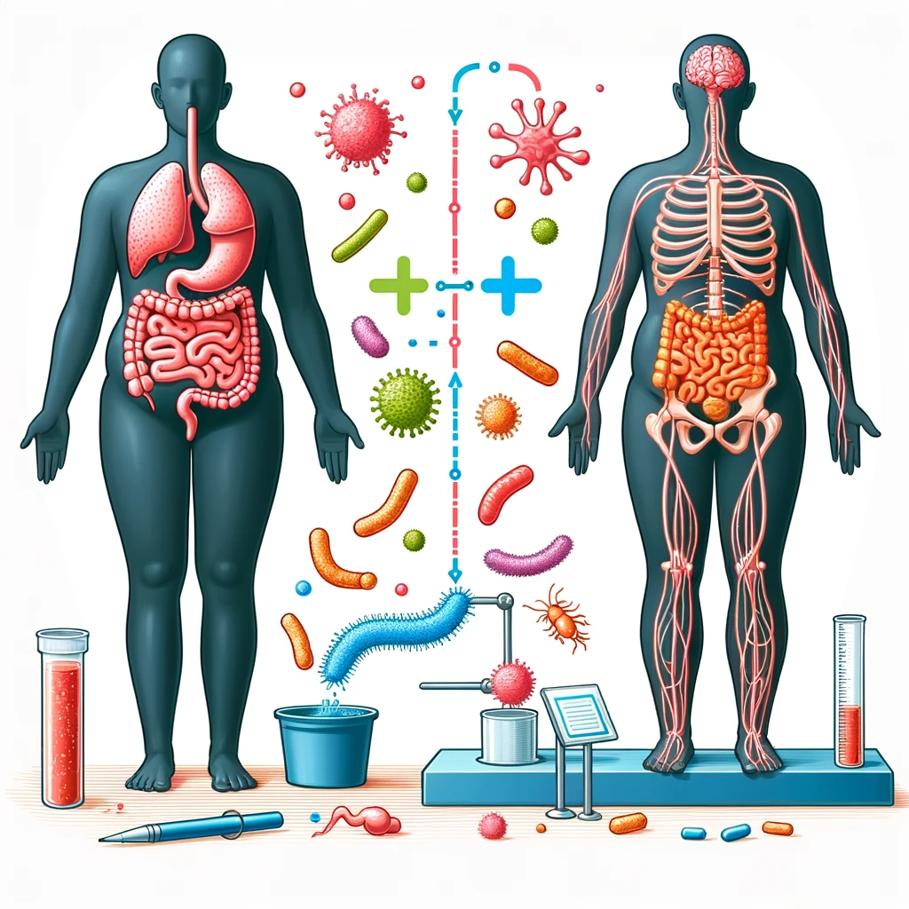 a man and woman with a microscope and a microscope