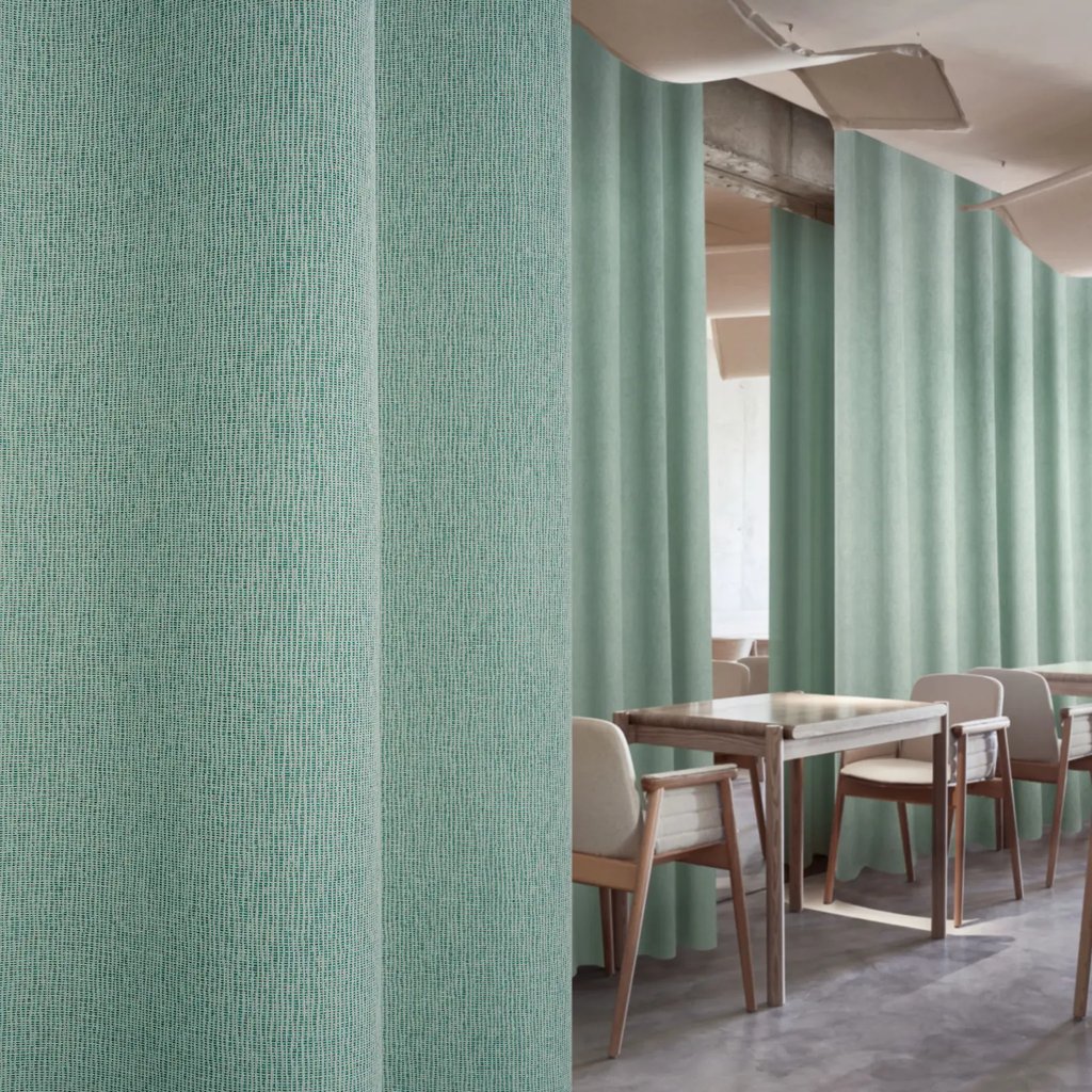 Heather perdirbtas užuolaidinis audinys