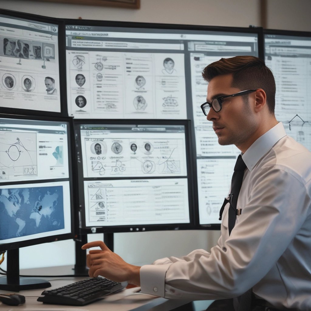 a man in a white shirt and tie dyes a tie. He is an anlyst in business intelligence.