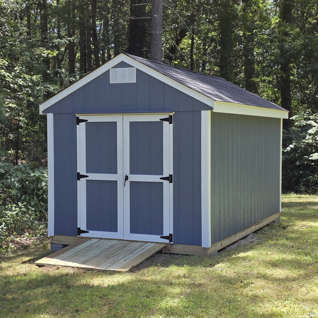 8x12 custom storage shed built on-site in Rockland, MA by Imperial Custom Sheds