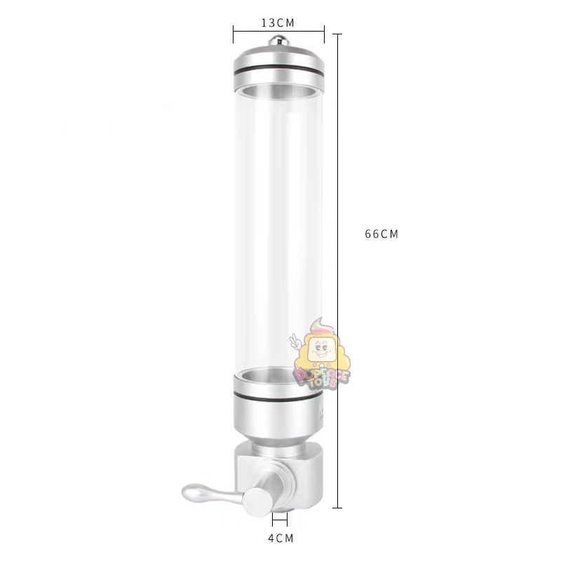 sewa wall mounted snack / biji kopi dispenser silver