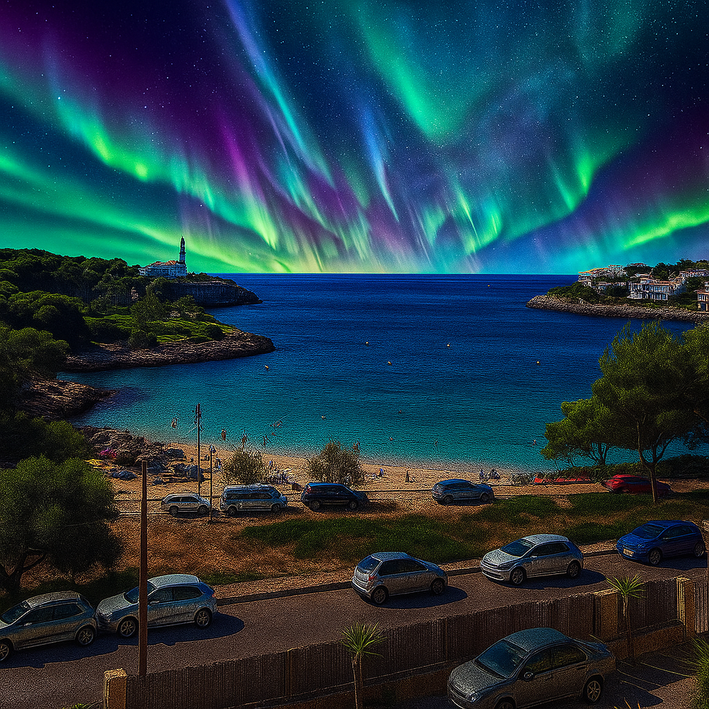 a view of a beach with cars parked in front of a beach
