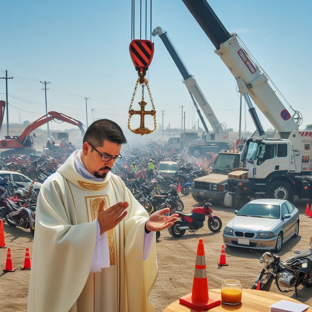 a priest in a white robe and a priest in a white robe