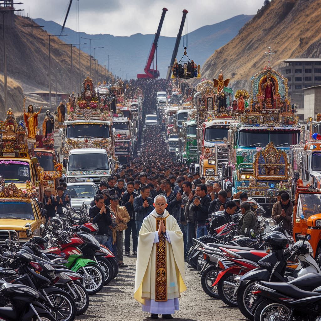a priest in a white robe and a priest in a white robe