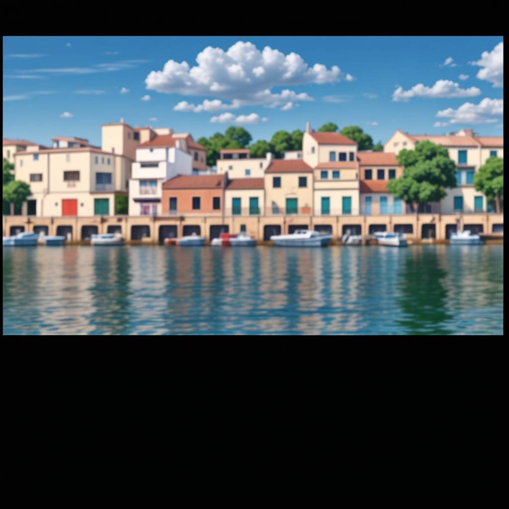 dibujo del casco antiguo de portocolom donde se celebra la fira marinera