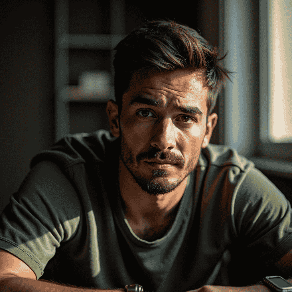 Man looking concerned