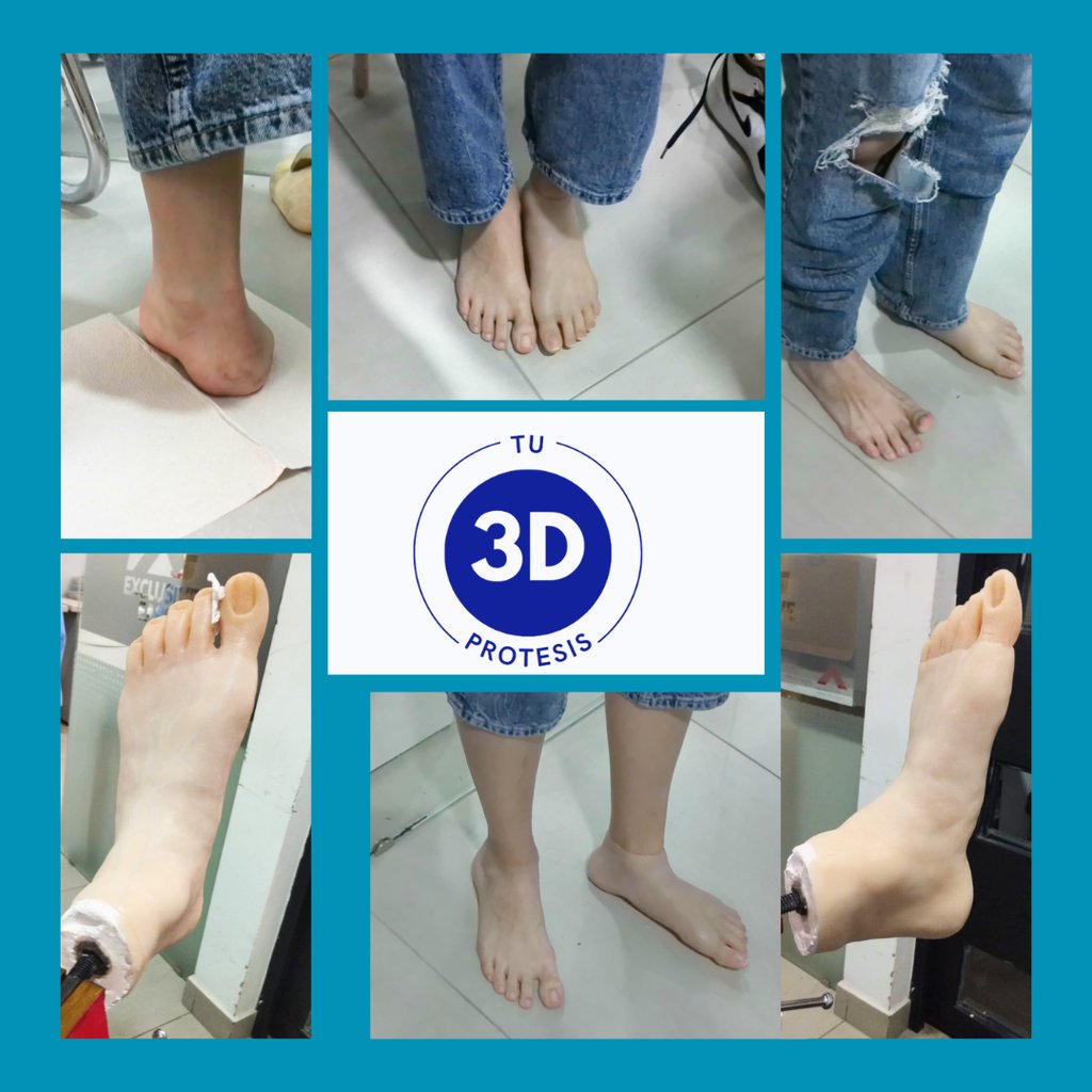 Protesis para pie, protesis en silicona para personas que no tienen alguna parte de su cuerpo