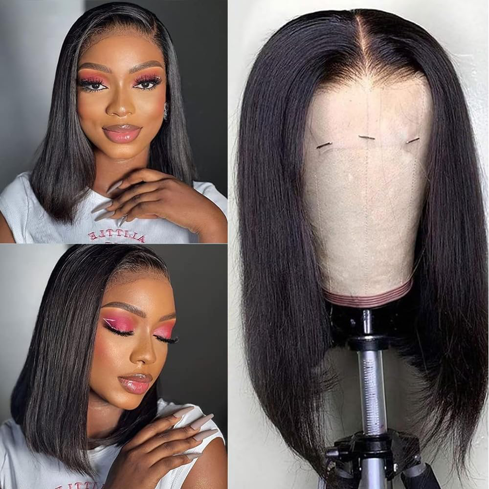 visages femme avec une perruque