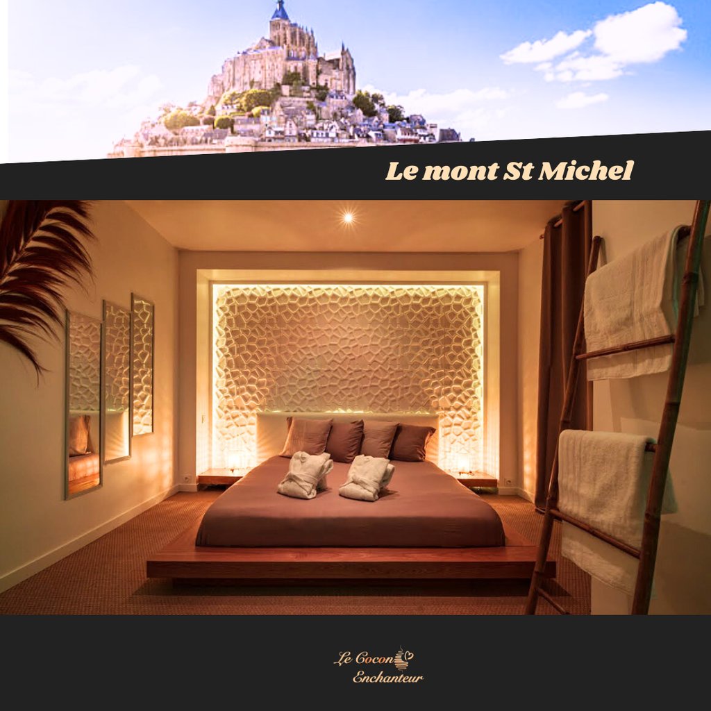 love room normandie proche mont st michel, dans chambre avec jacuzzi privatif