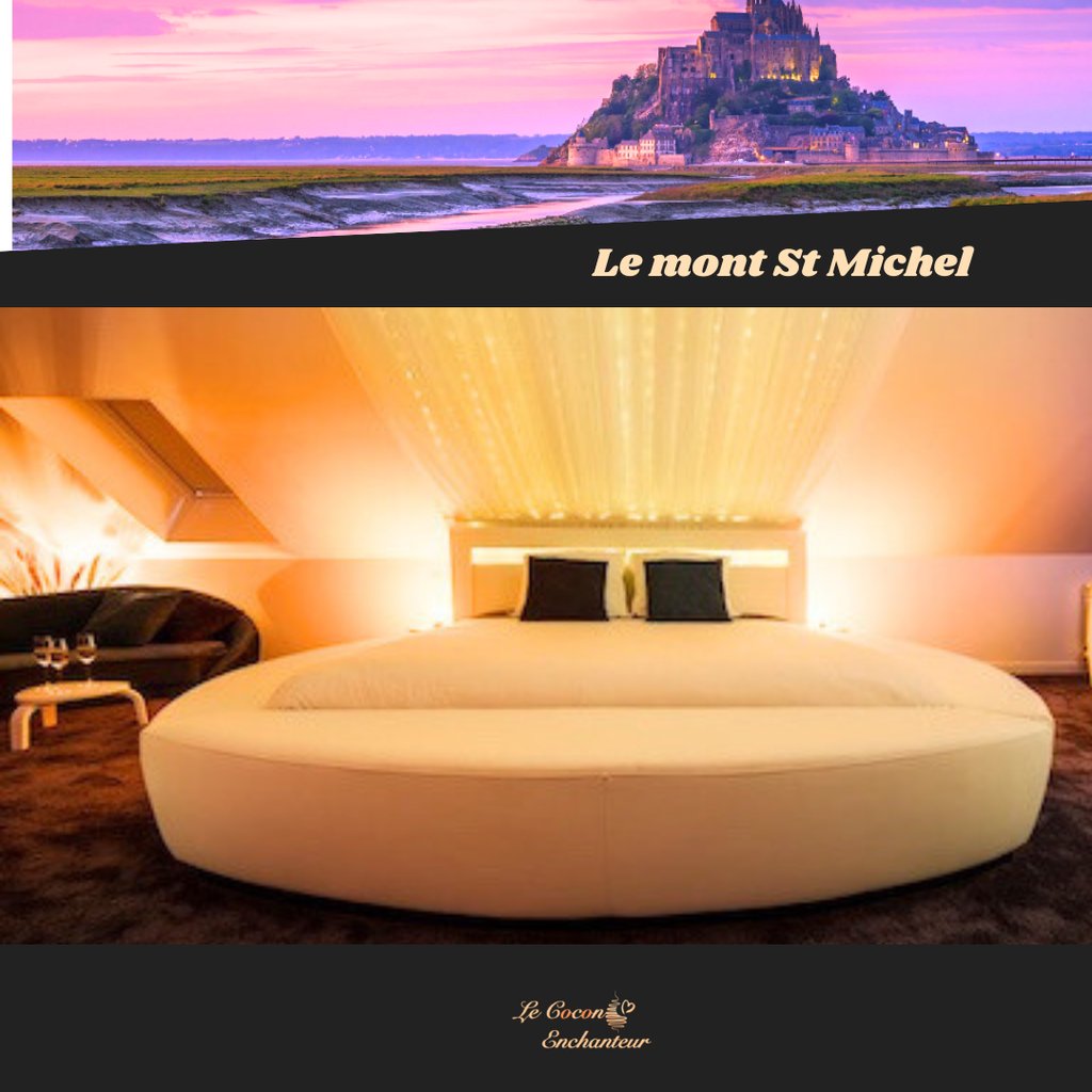 lit avec photo mont saint michel