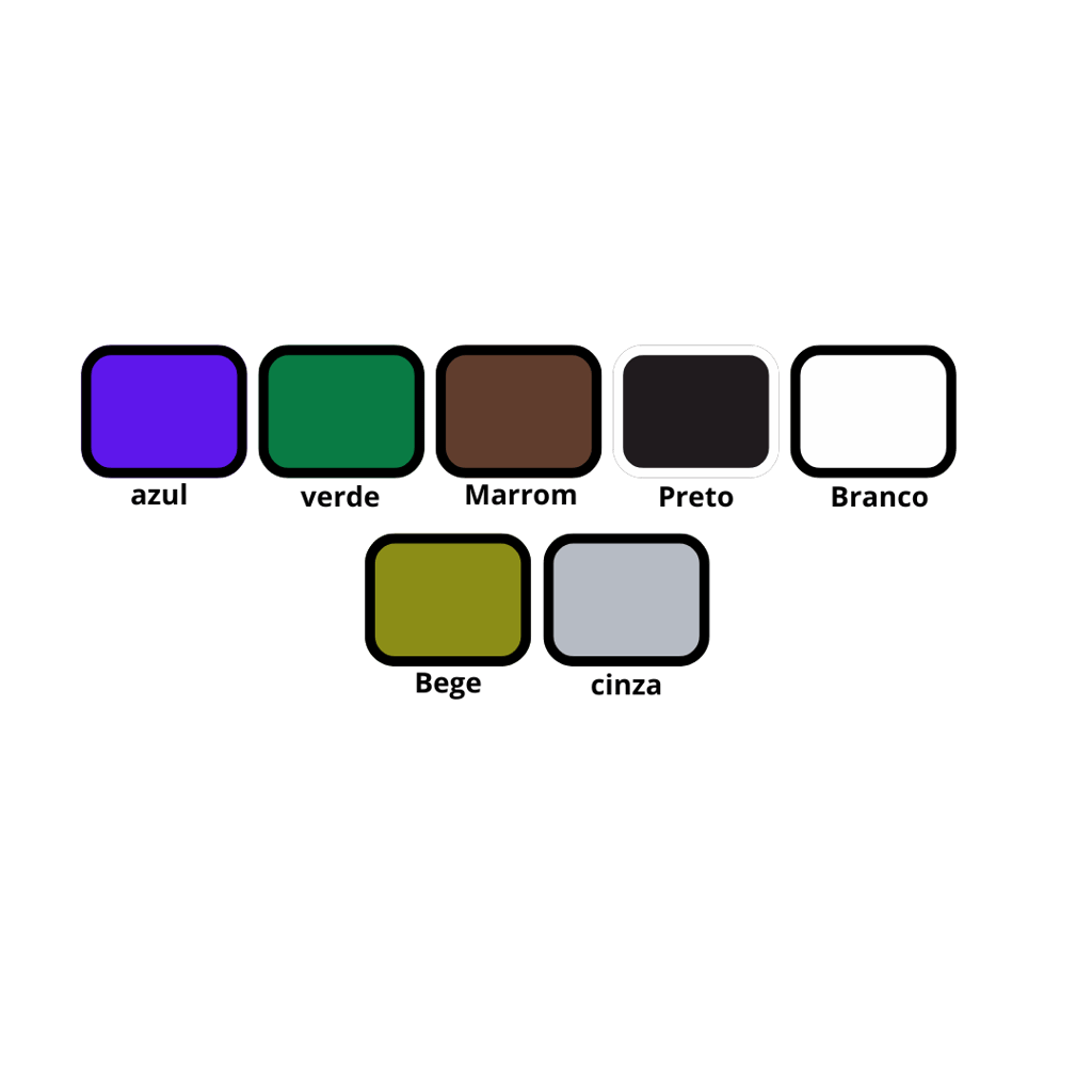 Cores de tela de proteção