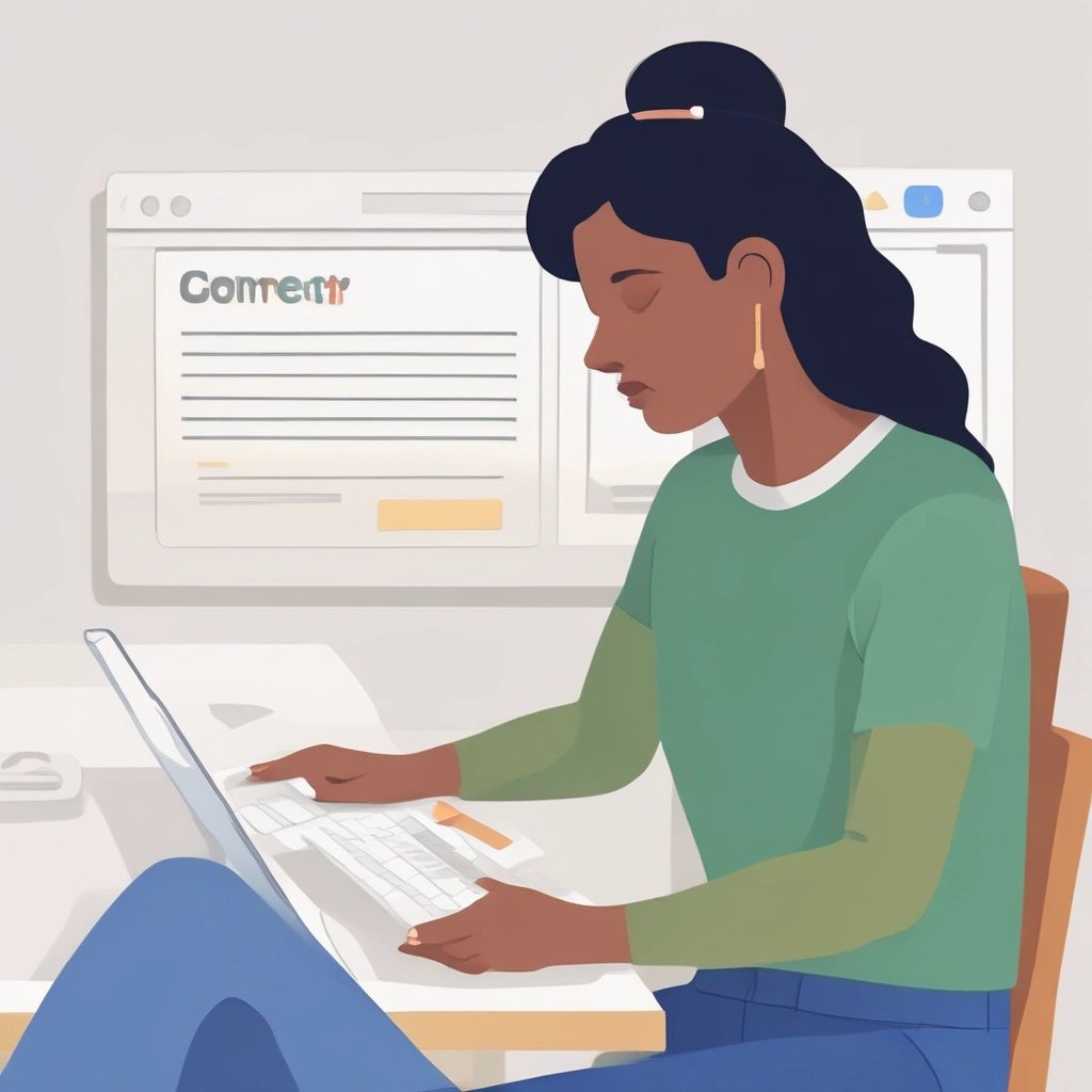 A film crew is setting up a scene in a room with large windows. Two crew members are operating a camera on a dolly while another person sits with their back to the camera at a desk with a laptop, appearing as if they are acting or being filmed.