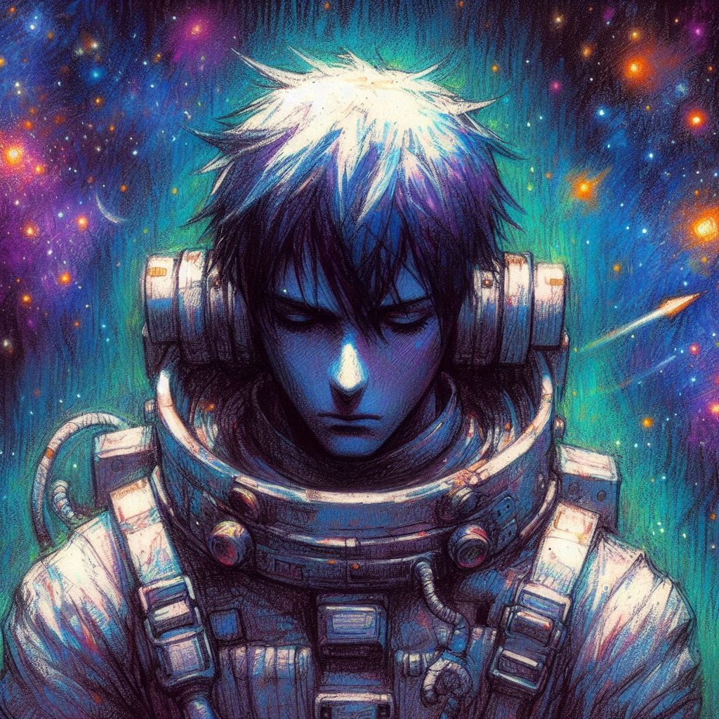 Anime inspired astronaut | simcaart.com