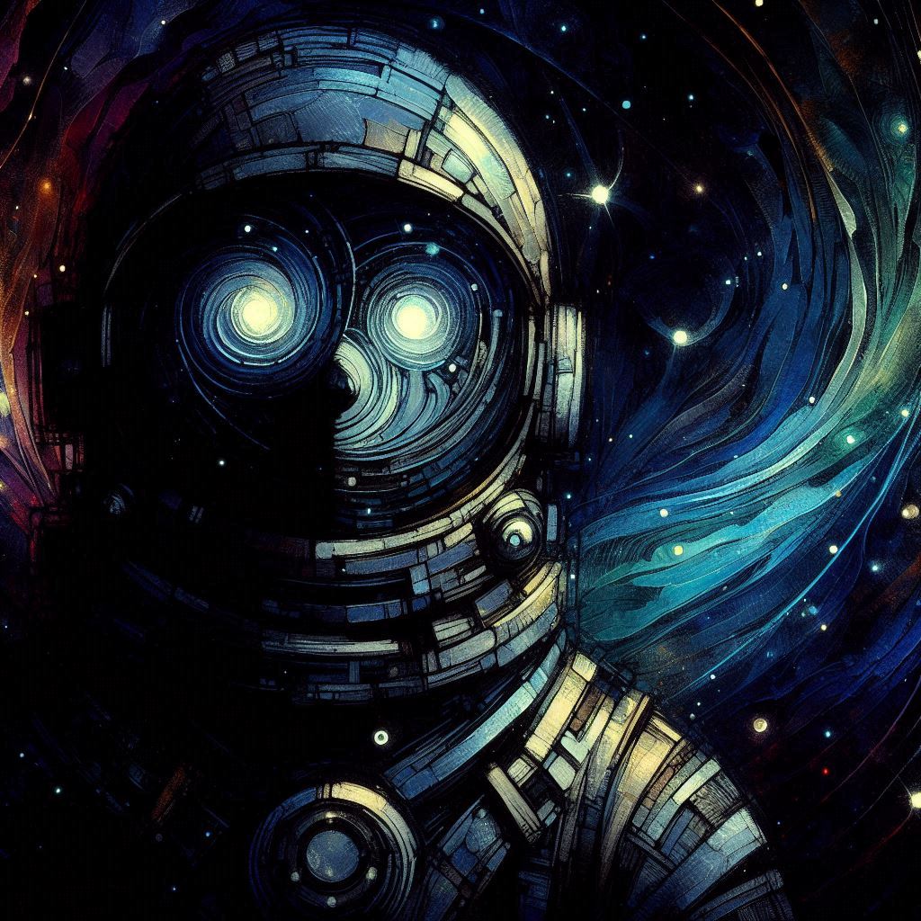 Spiral eyes Astronaut | simcaart.com