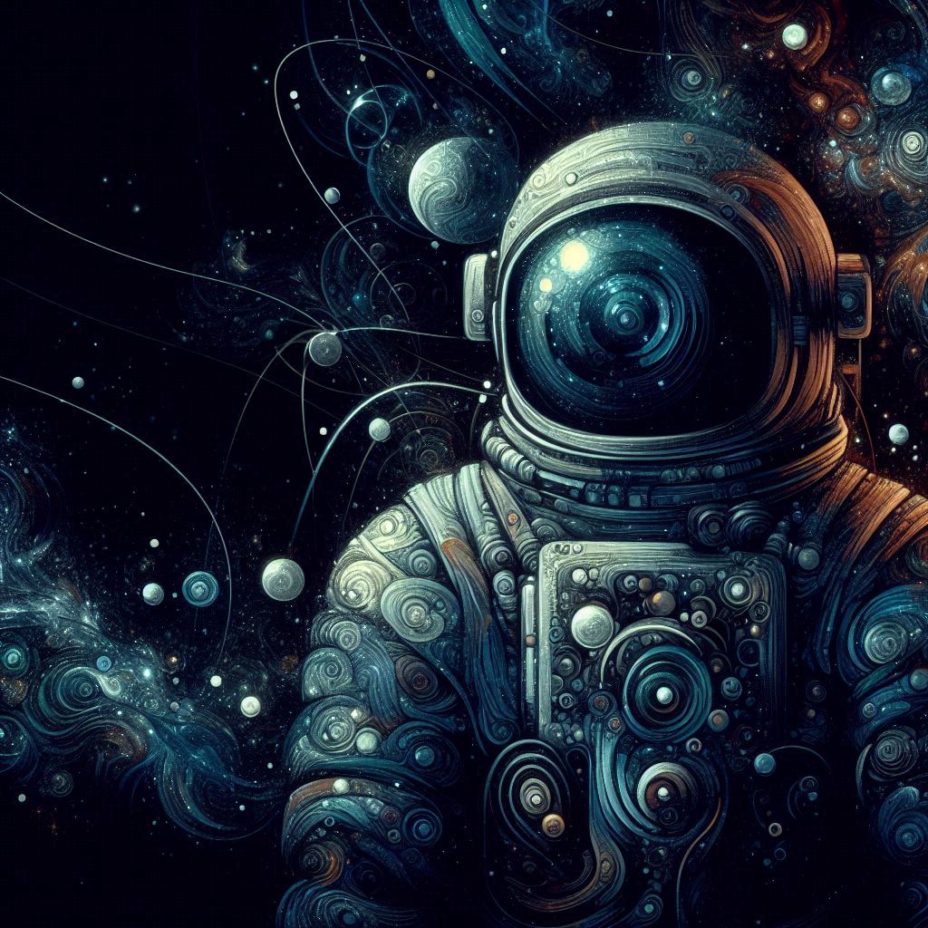 Fractal art Astronaut portrait | simcaart.com