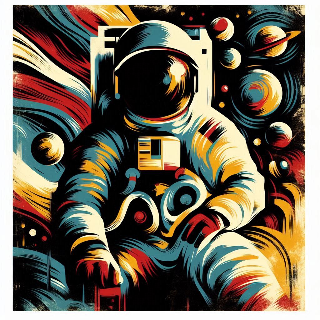 Abstract art astronaut | simcaart.com