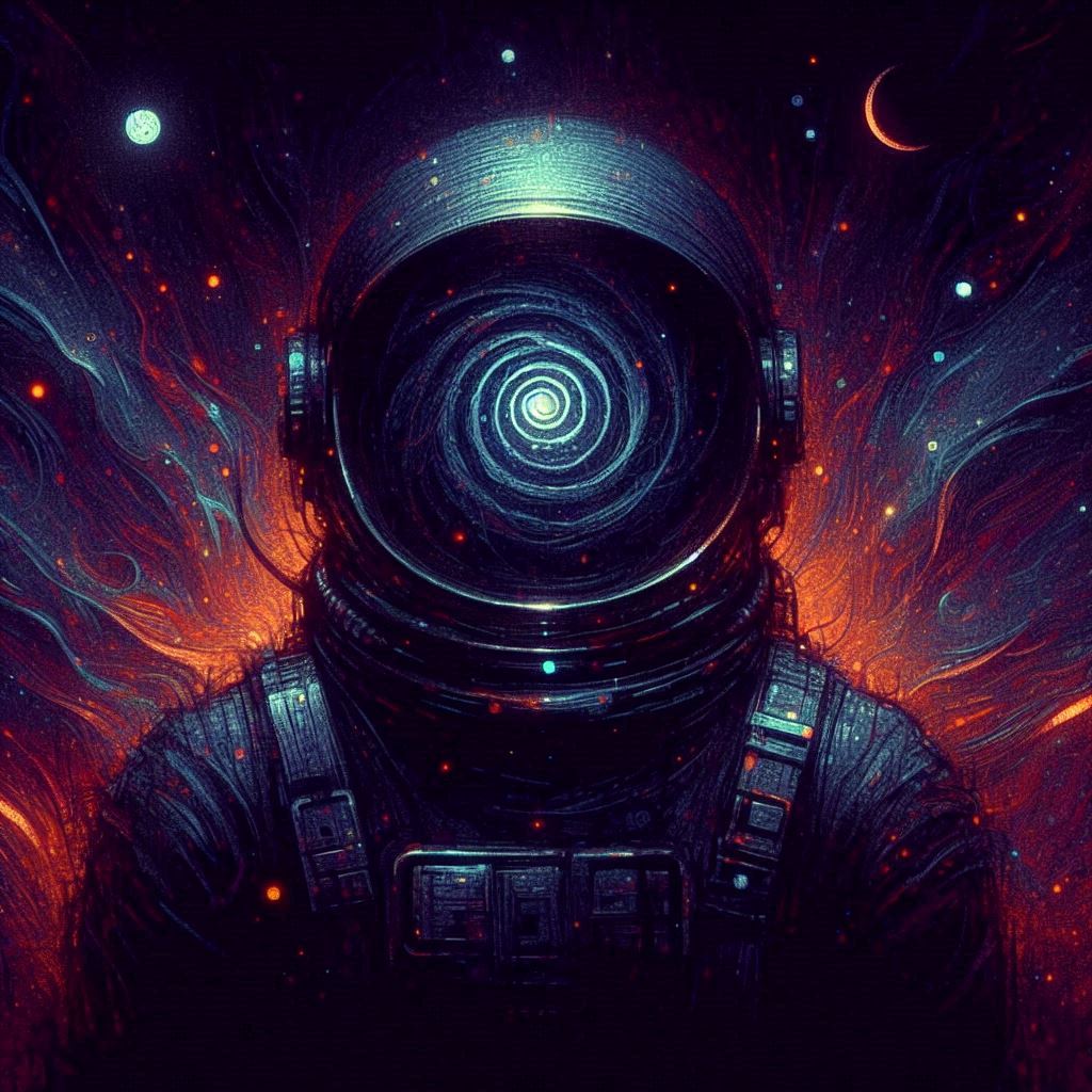 Spiral art astronaut | simcaart.com