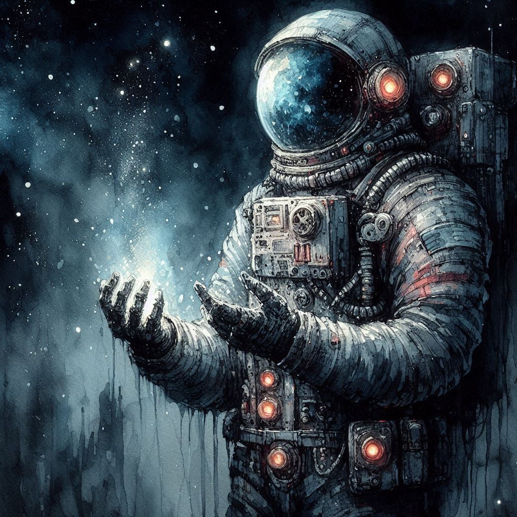 Astronaut Painting | simcaart.com