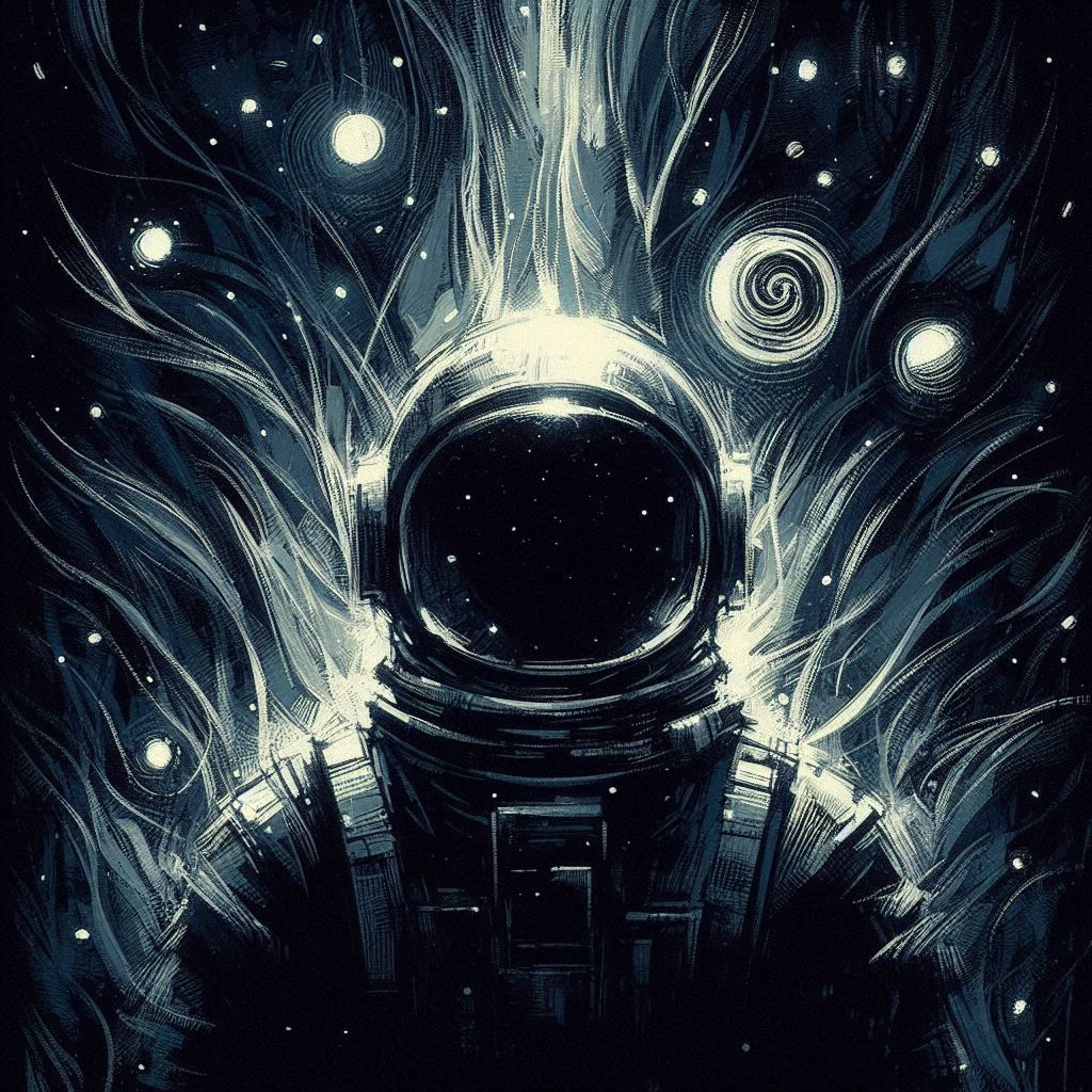 Astronaut | Cosmic Dark | simcaart.com