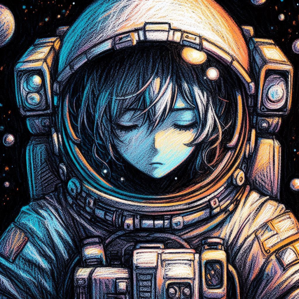 Anime Space Girl | simcaart.com