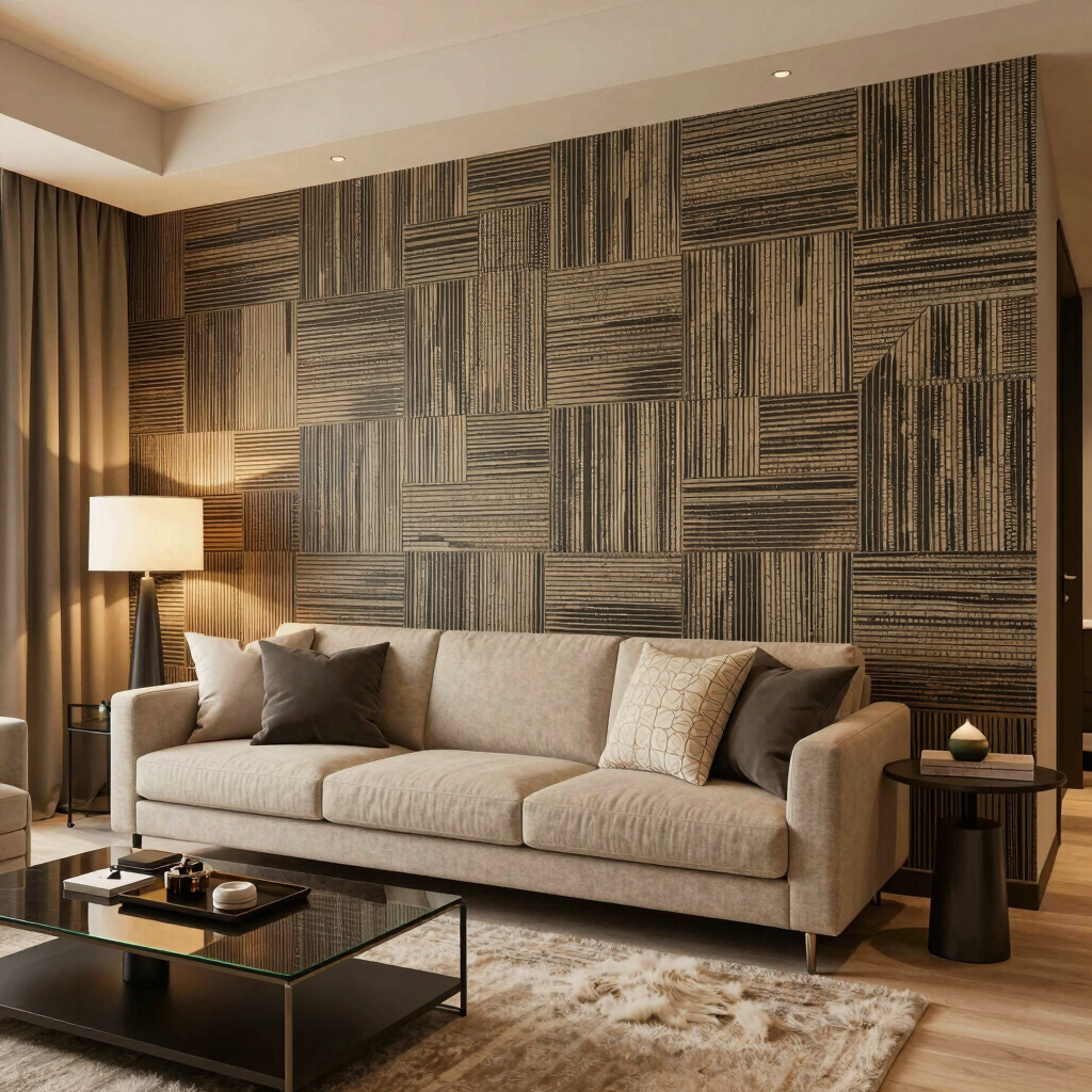 Wallpaper installation Dubai — feature wall by Mostreno
