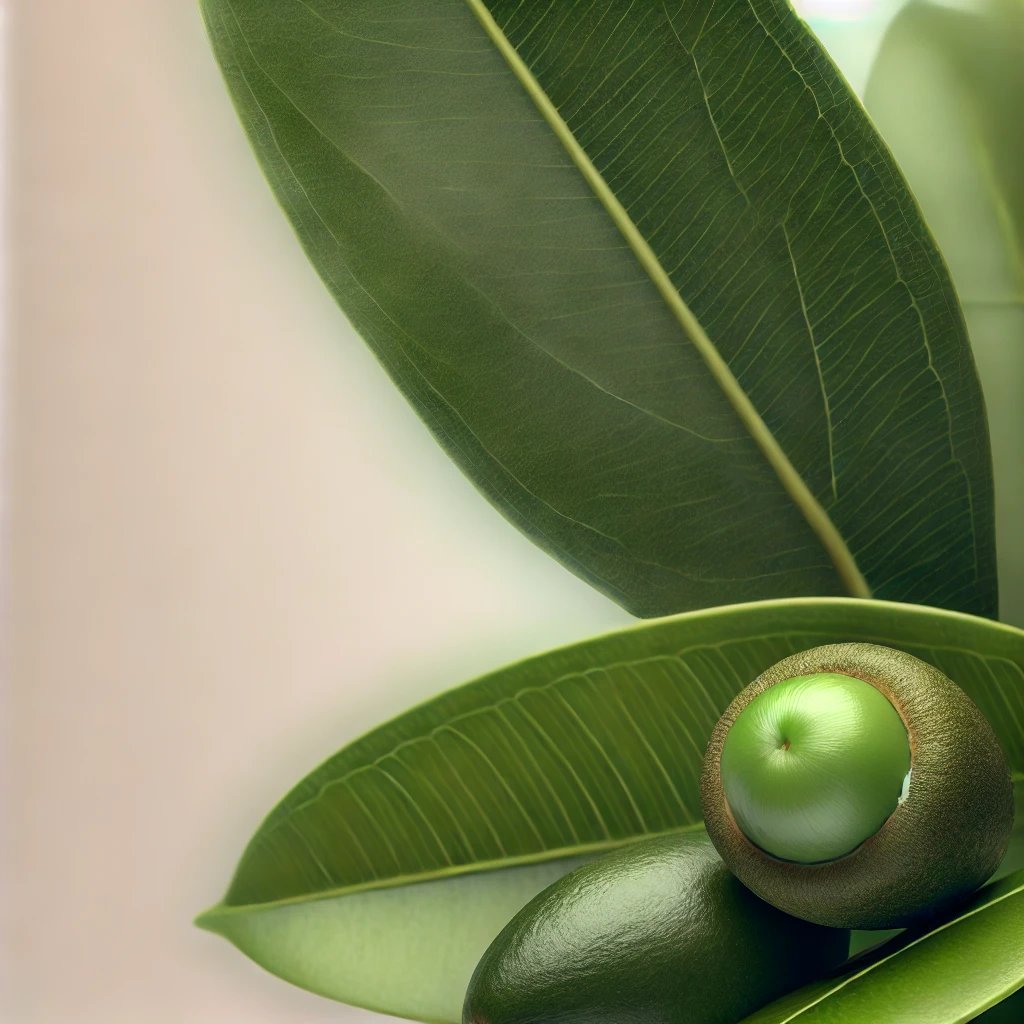 huile de tamanu avec graines et feuilles, hydratant et régénérant naturel pour la peau