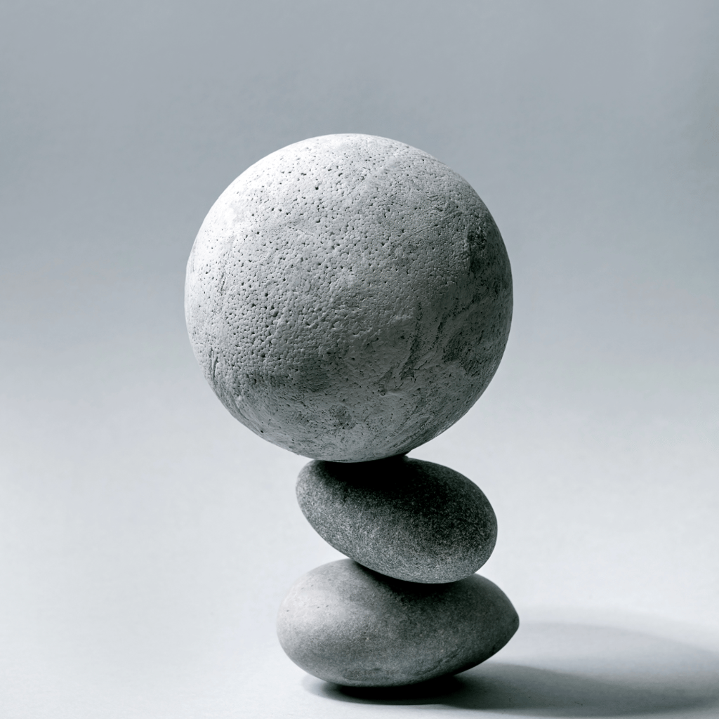 a stack of rocks sitting on top of each other