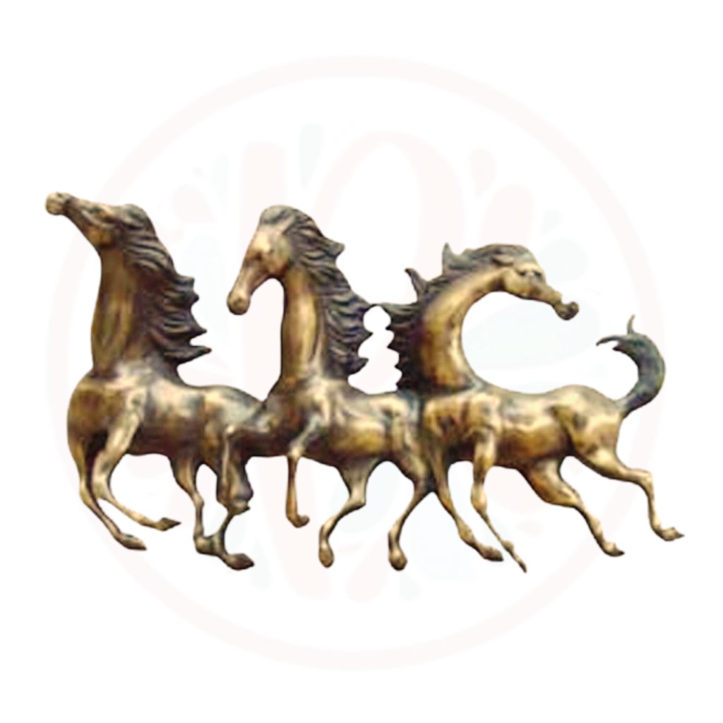 a group of three horses running in a row