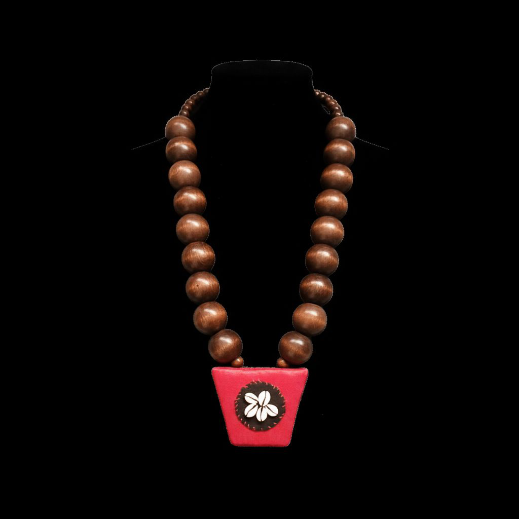 Huge Beaded Necklace with handmade pendant