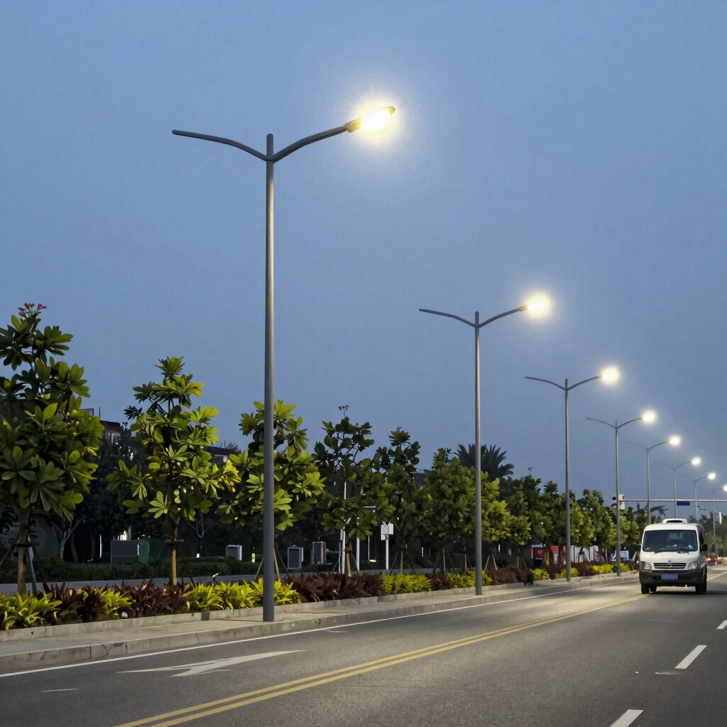 Detailed lux heatmap overlay on a commercial building facade highlighting optimized light distribution.