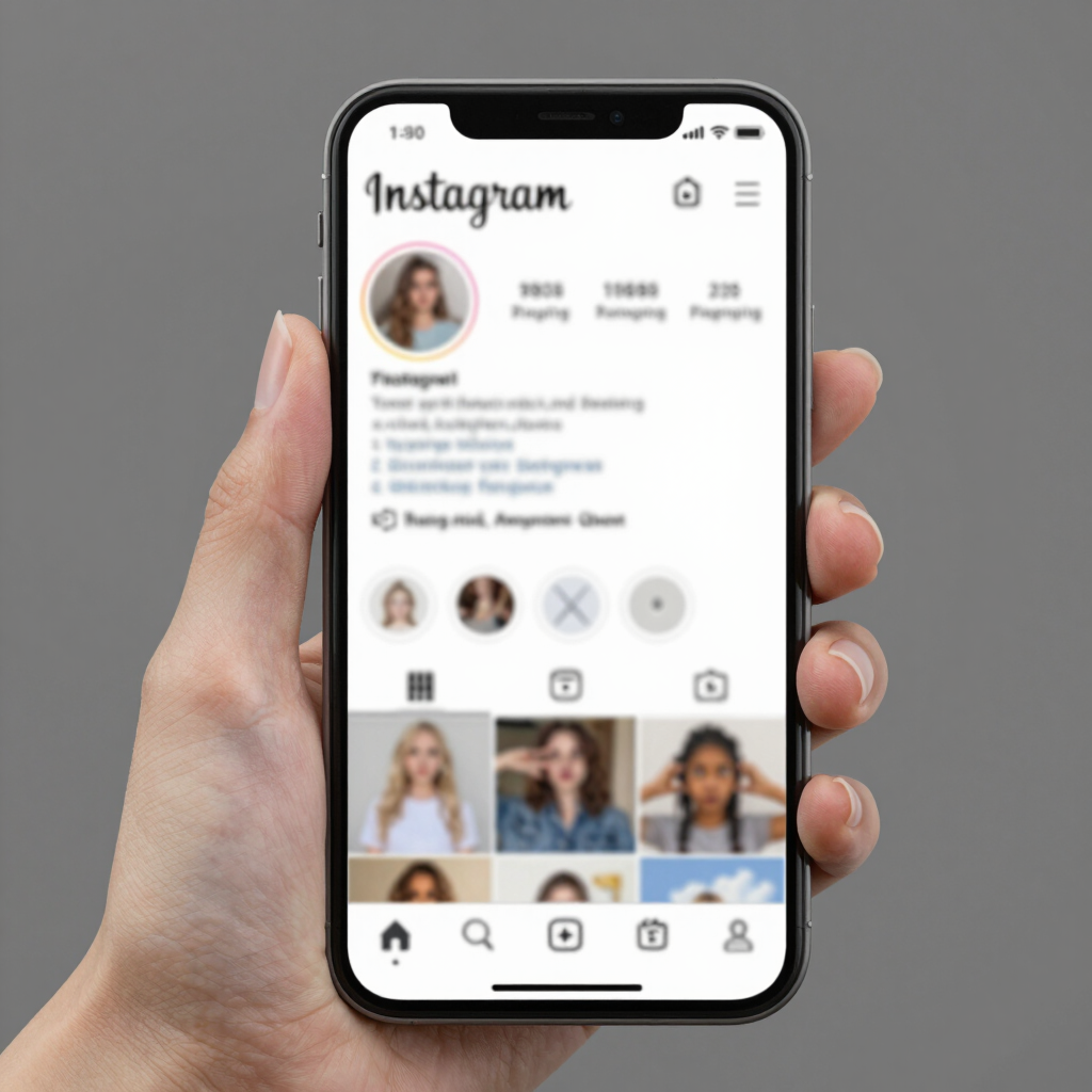 Elegant smartphone displaying curated social media posts with subtle Japanese design accents.