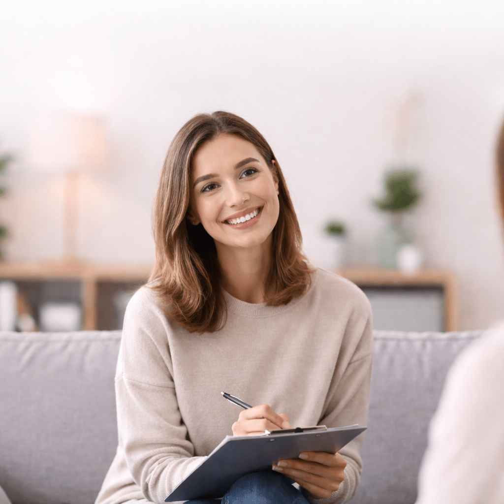 Psiholog u toku sesije sa klijentom 