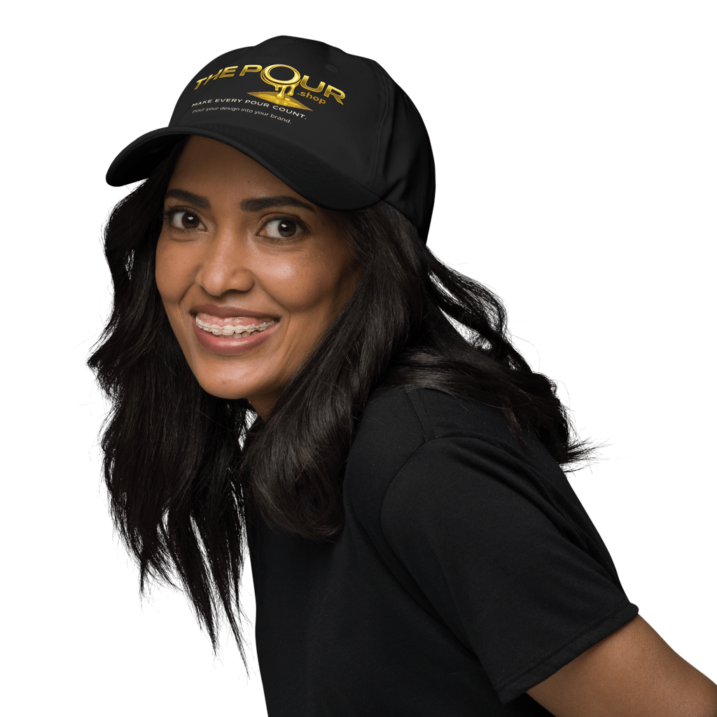 man wearing the pour shop logo black cap portrait