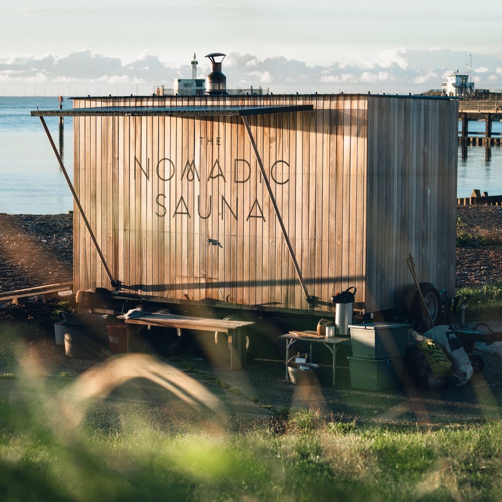 photo of wood fired sauna for Nomaic