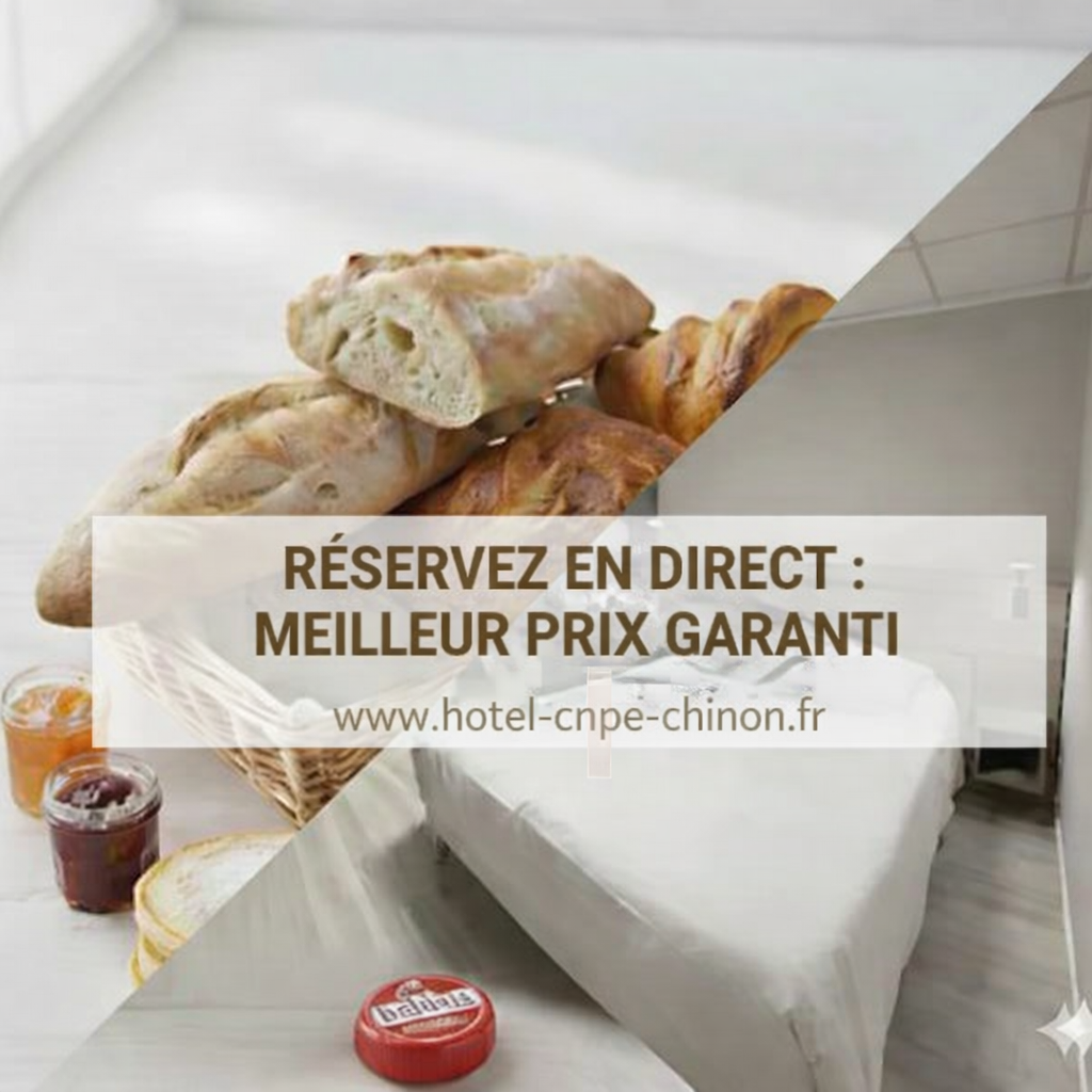 Petit-déjeuner et chambre confortable dans un hôtel à proximité du CNPE de Chinon avec réservation e