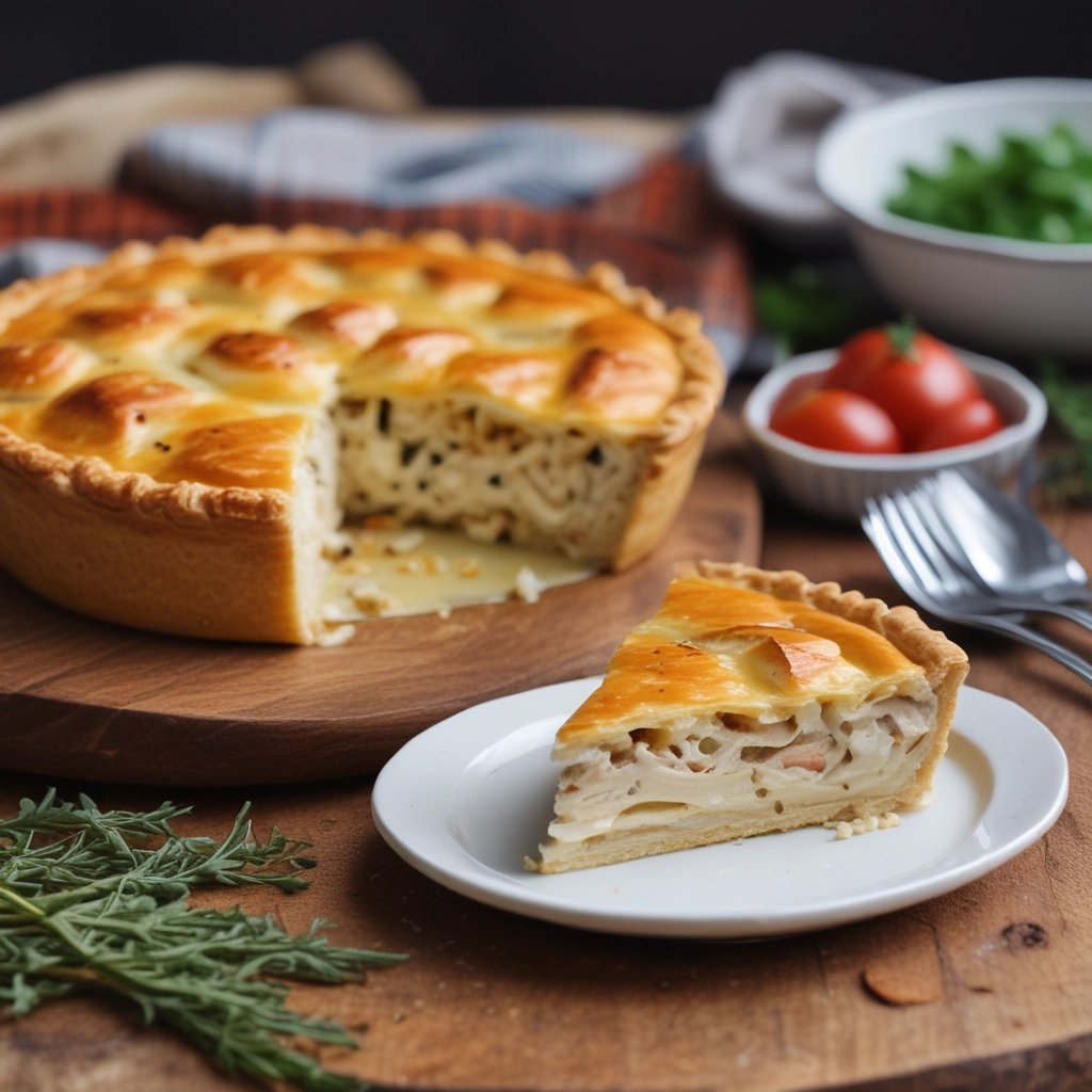 A warm wooden table with a variety of Brazilian savory snacks including empadão, empadinhas, and crispy batata frita, inviting and rustic presentation.