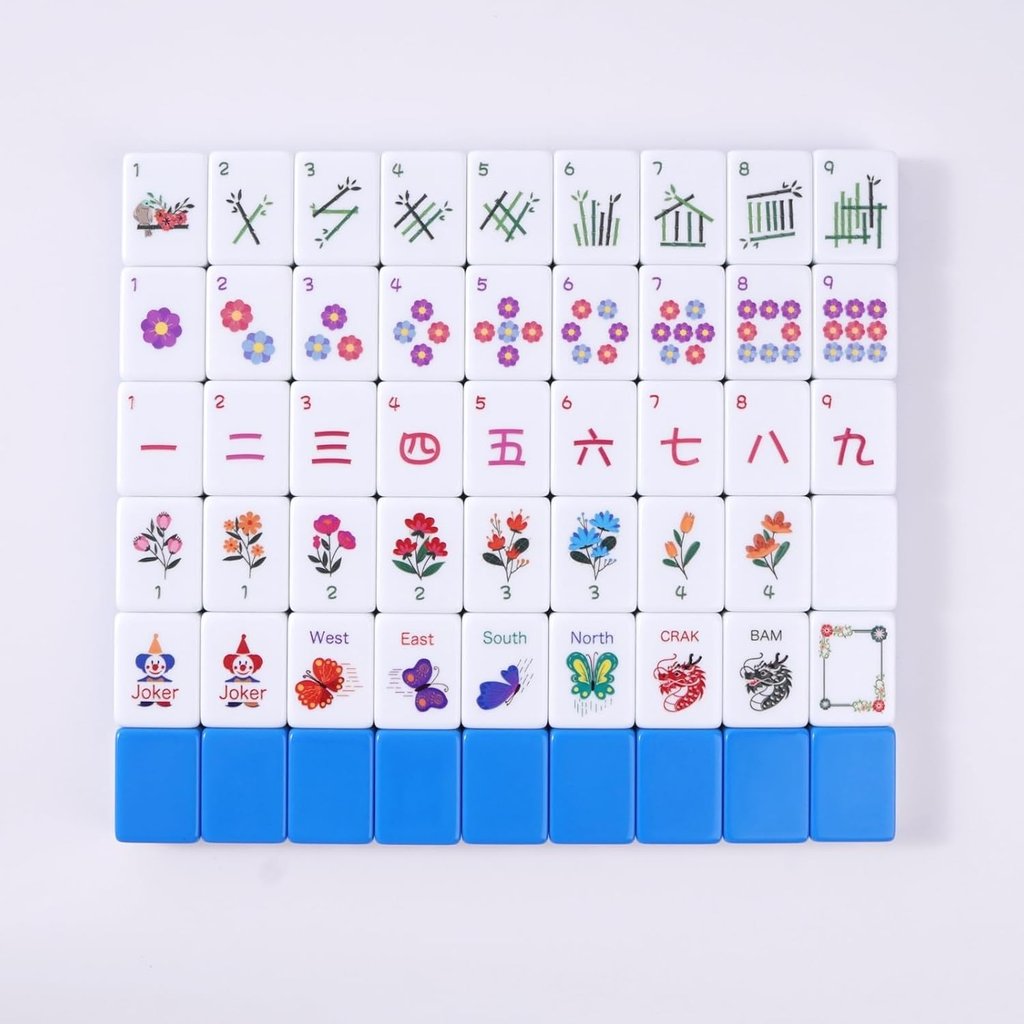 mahjong tiles that are labeled with the dragon names