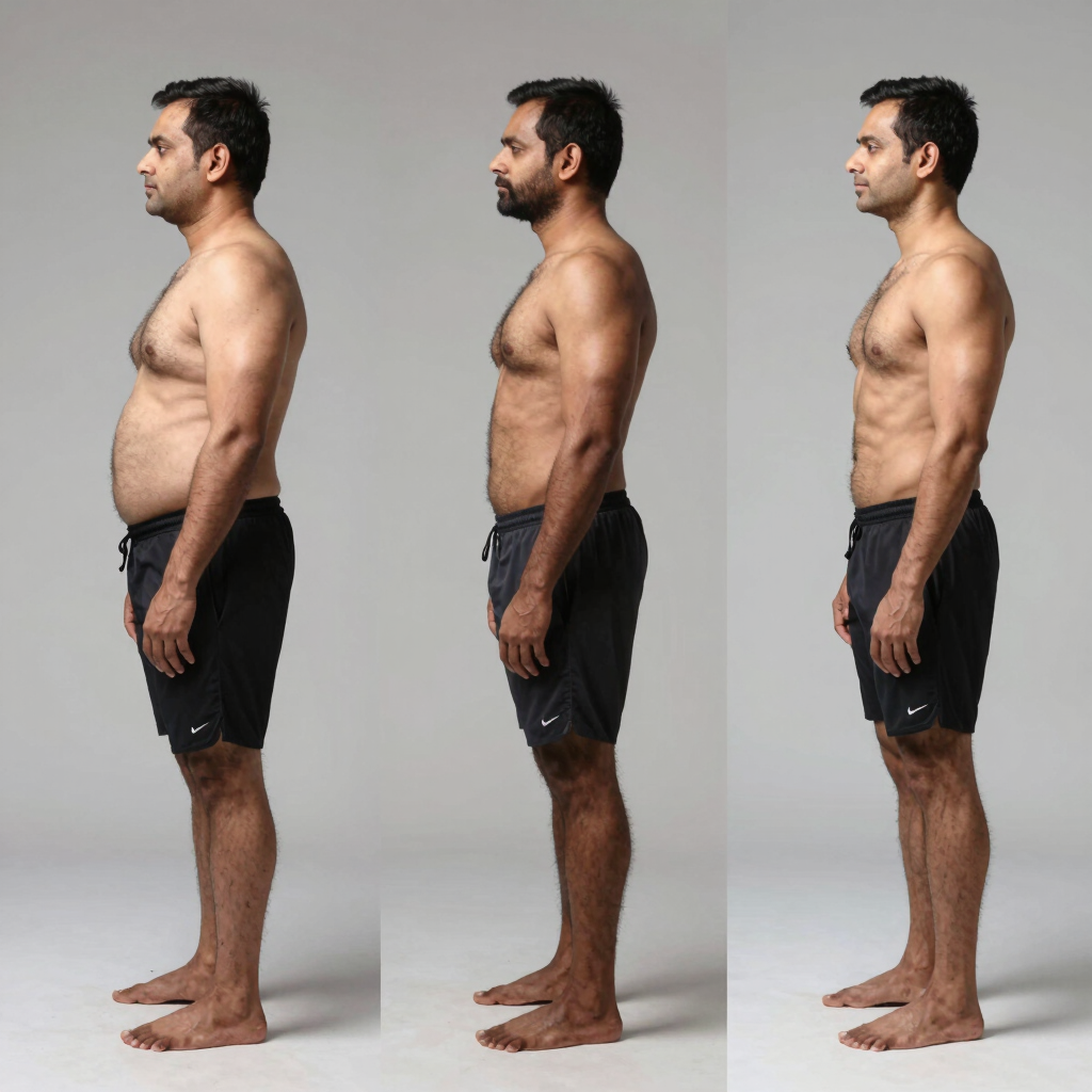 Focused man training intensely at home, embodying discipline and strength.