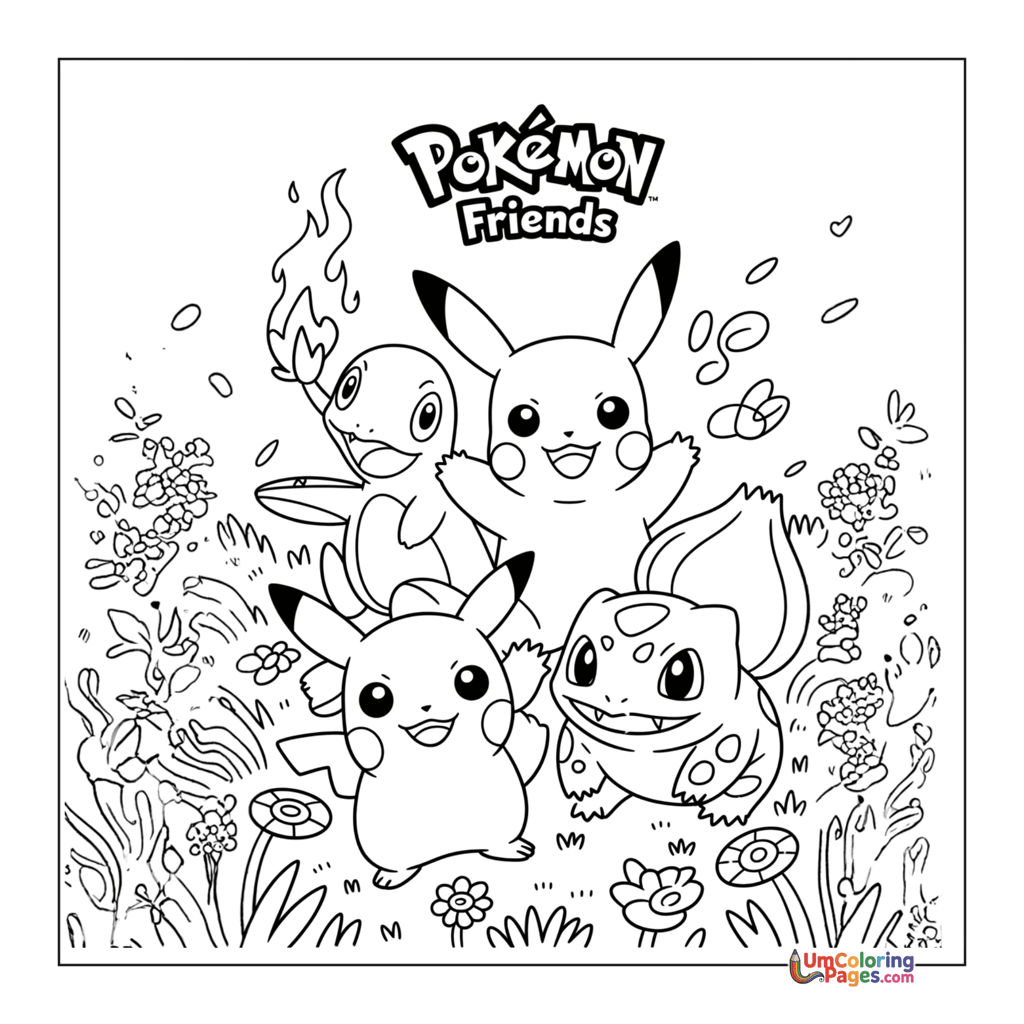 cute pokemon character coloring sheet