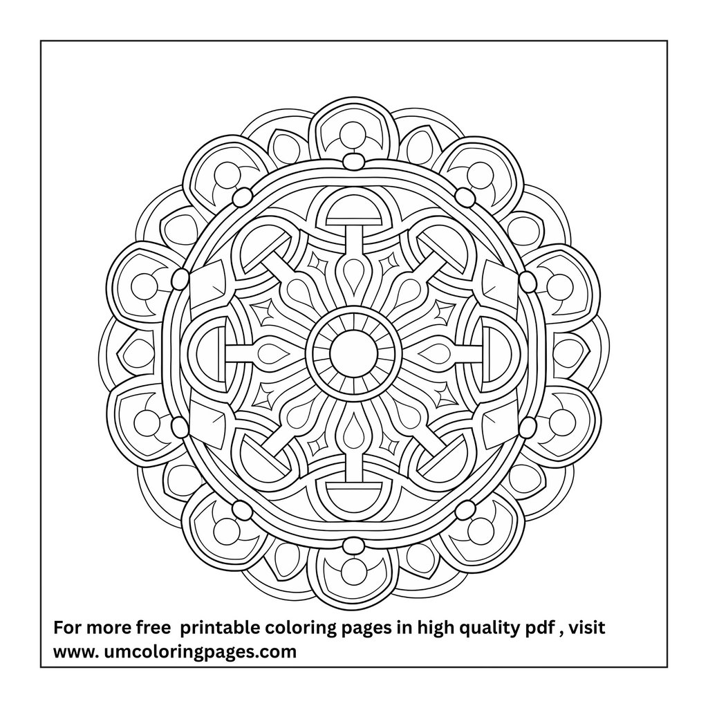 circular pattern coloring page printable