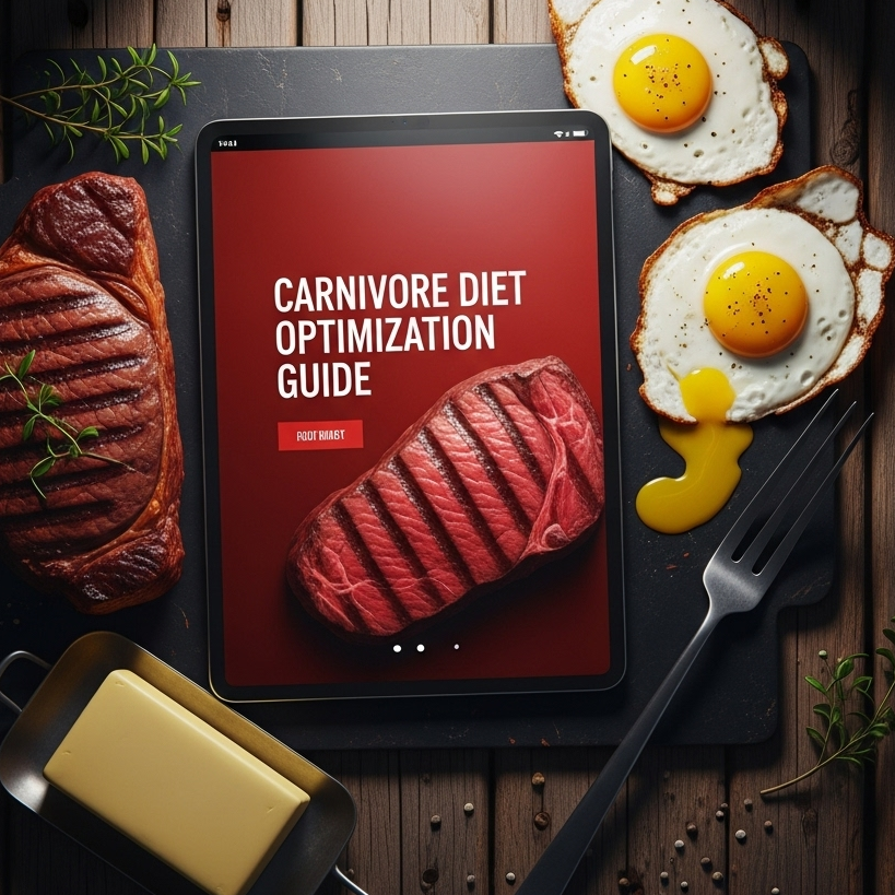 a tablet with a tablet displaying a carnivore diet