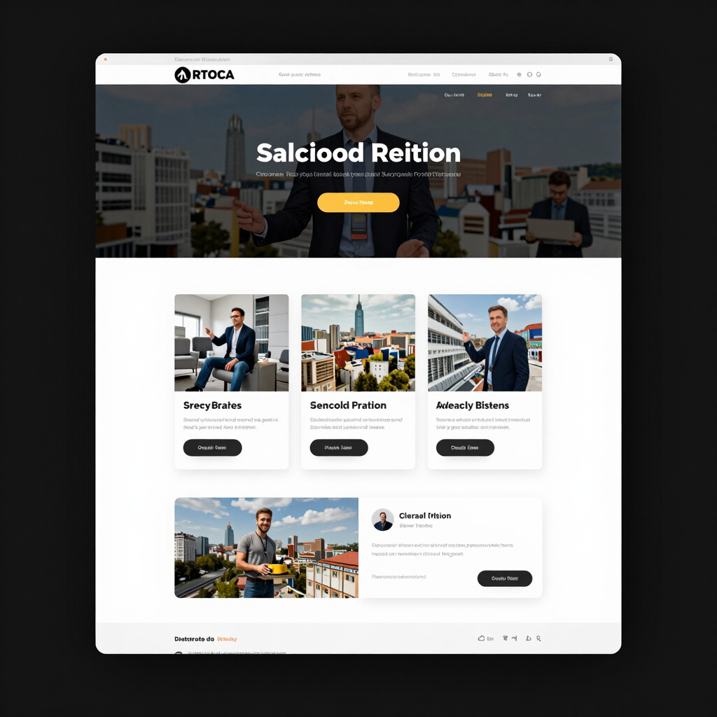 A sleek professional website displayed on a laptop with a secure SSL badge.