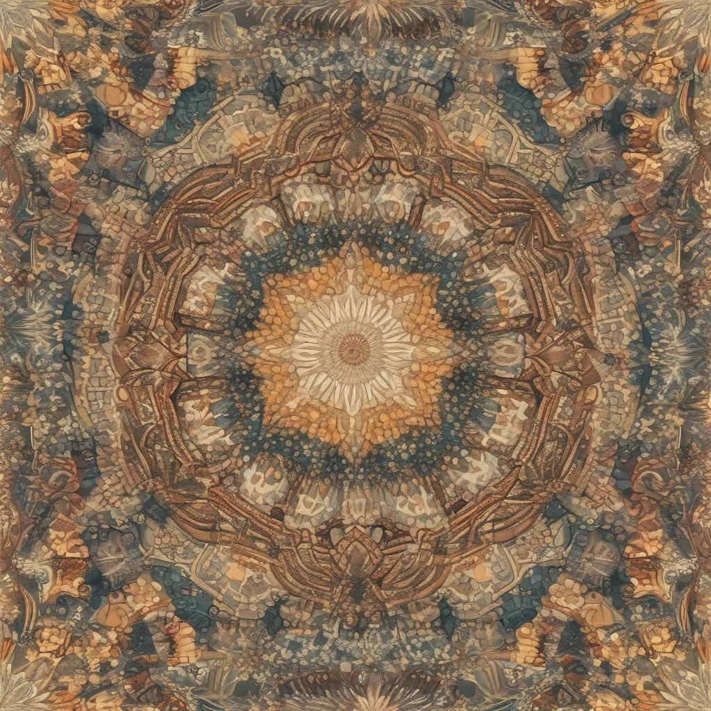 Pintura abstrata e colorida de uma flor em estilo → Caleidoscópio Anual .com.br.