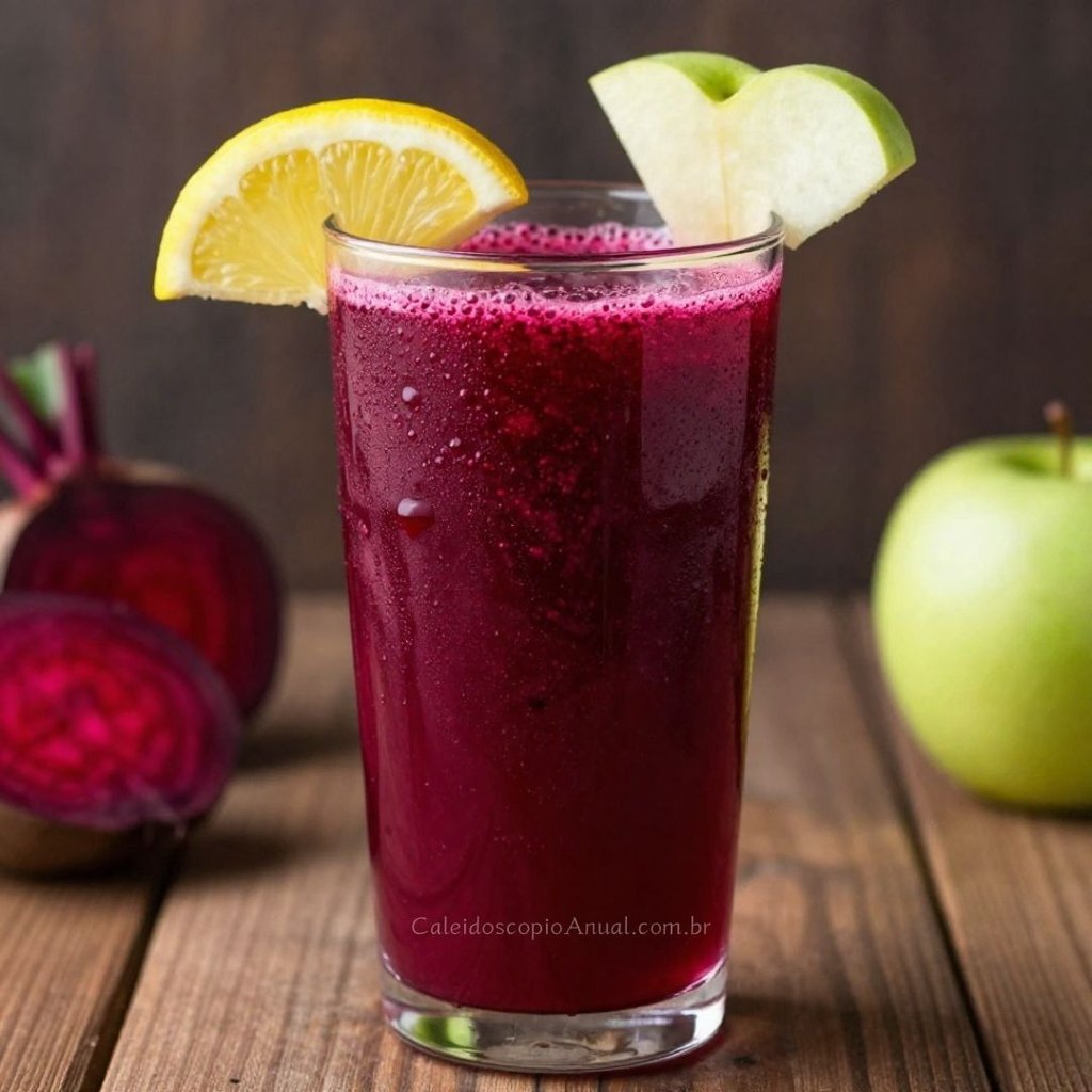 Suco beterraba limão: bebida vermelha sangue terroso raízes instintos primais aterramento poder purificação