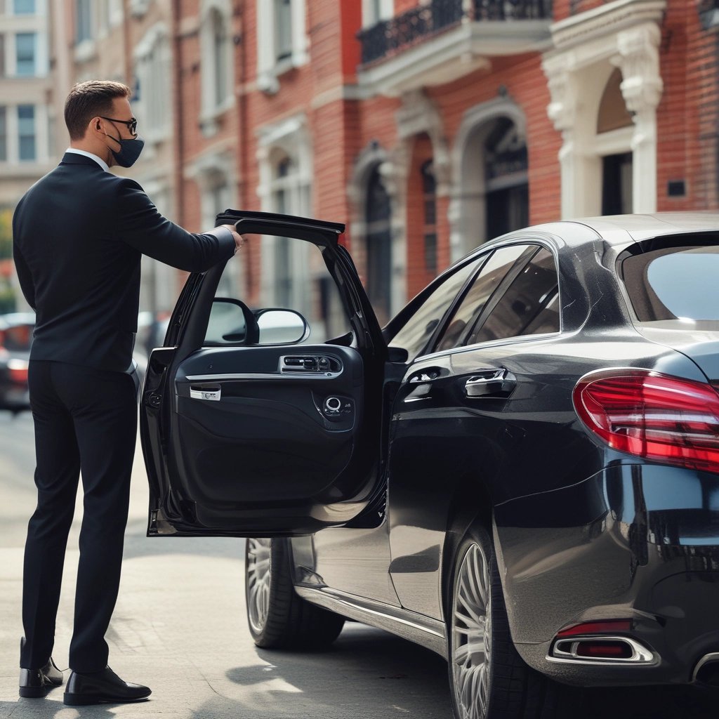 Staff setting up stage and arranging equipment at an event venue.