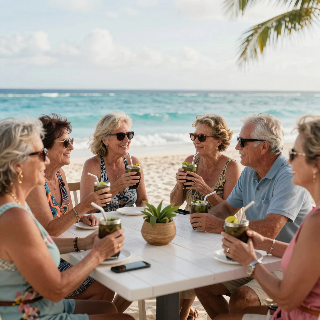A curved facade covered in white latticework