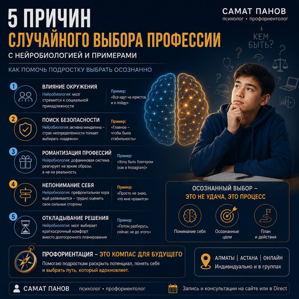 5 причин случайного выбора профессии | Самат Панов