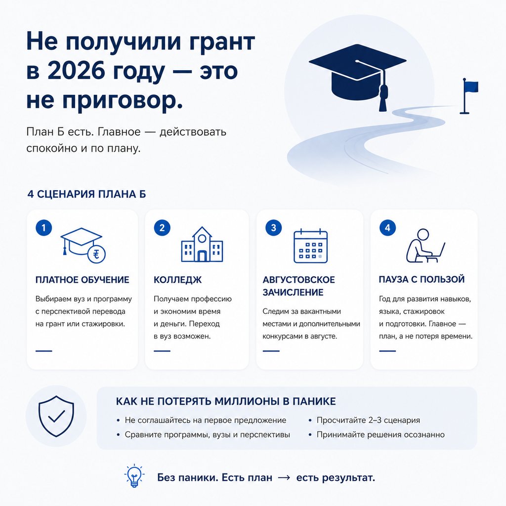 не прошел на грант что делать