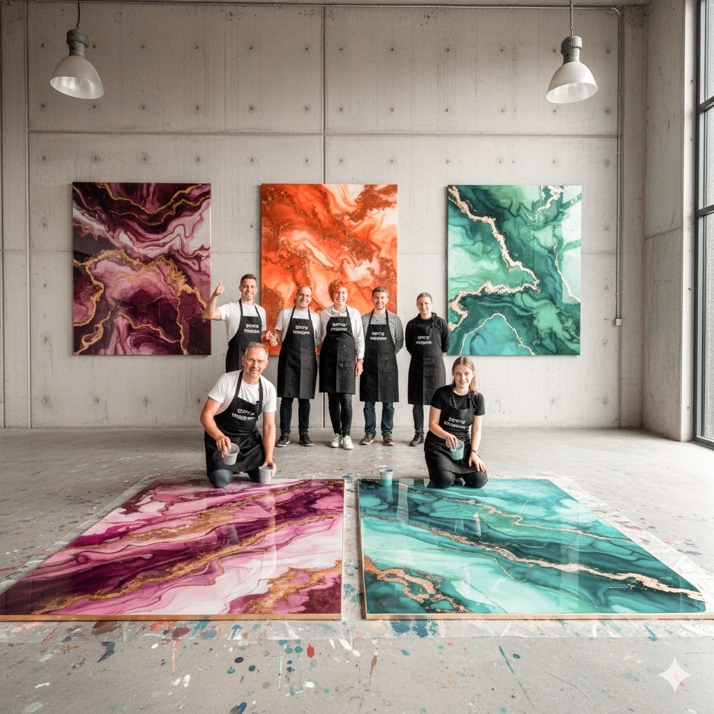 Epoxy marble effect training
